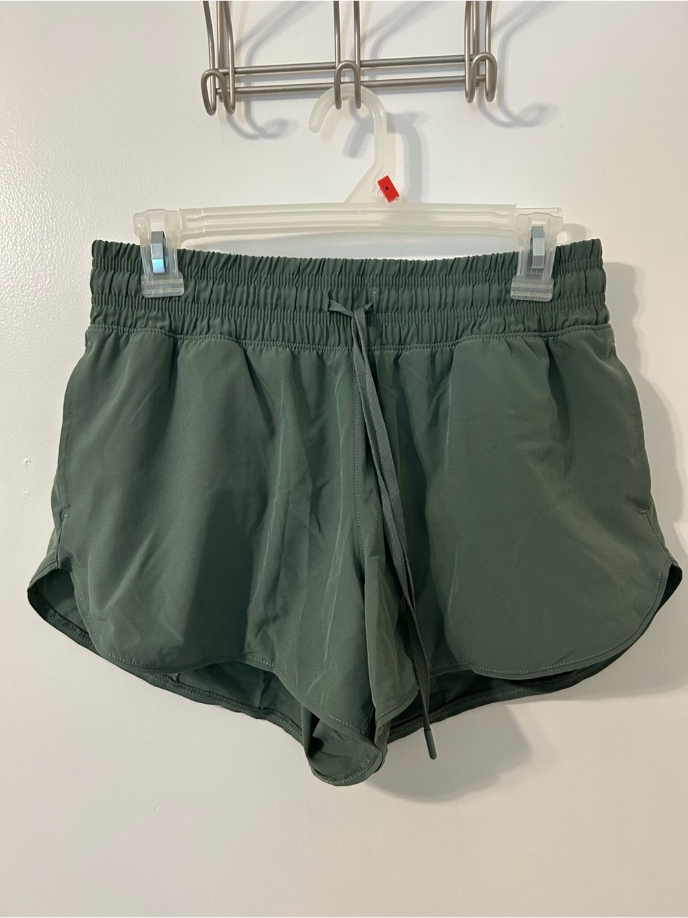 90 Degree By Reflex Olive Green Drawstring Athletic Shorts